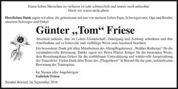 Traueranzeige von Günter 