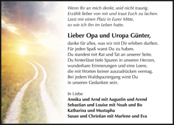 Traueranzeige von Günter  von Magdeburger Volksstimme