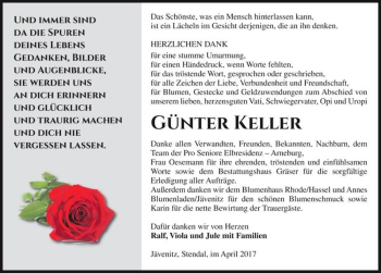 Traueranzeige von Günter Keller  von Magdeburger Volksstimme