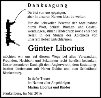 Traueranzeige von Günter Liborius  von Magdeburger Volksstimme