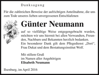 Traueranzeige von Günter Neumann  von Magdeburger Volksstimme
