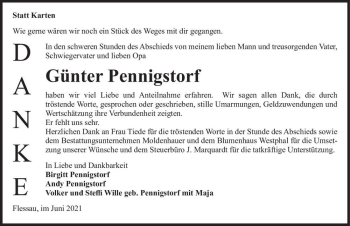 Traueranzeige von Günter Pennigstorf  von Magdeburger Volksstimme