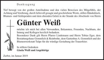 Traueranzeige von Günter Weiß  von Magdeburger Volksstimme