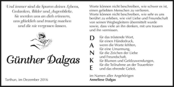 Traueranzeige von Günther Dalgas  von Magdeburger Volksstimme