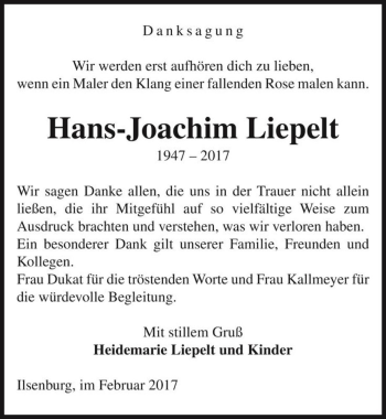 Traueranzeige von Hans-Joachim Liepelt  von Magdeburger Volksstimme