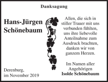 Traueranzeige von Hans-Jürgen Schönebaum  von Magdeburger Volksstimme