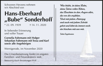 Traueranzeige von Hans Eberhard 