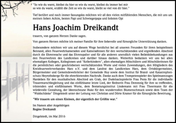 Traueranzeige von Hans Joachim Dreikandt  von Magdeburger Volksstimme