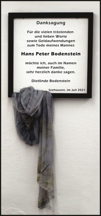 Traueranzeige von Hans Peter Bodenstein  von Magdeburger Volksstimme