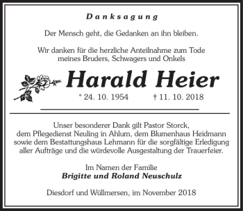 Traueranzeige von Harald Heier  von Magdeburger Volksstimme