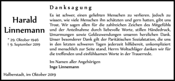 Traueranzeige von Harald Linnemann  von Magdeburger Volksstimme