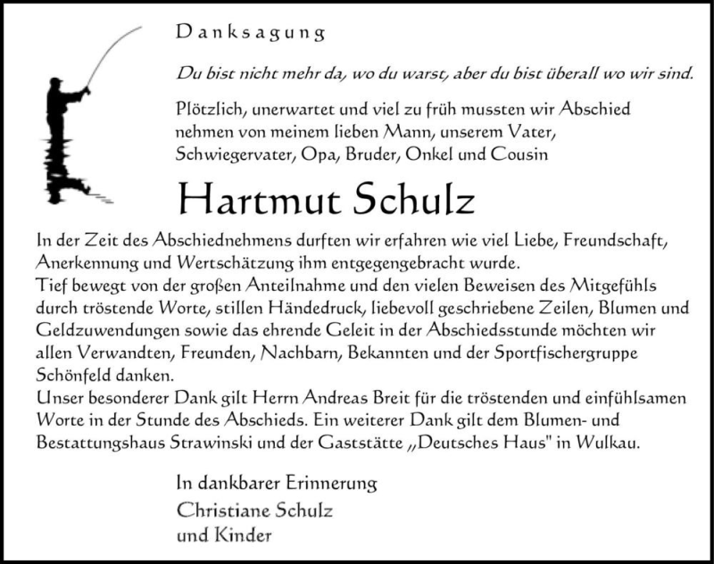  Traueranzeige für Hartmut Schulz  vom 12.09.2020 aus Magdeburger Volksstimme