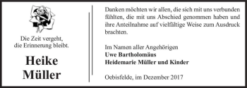Traueranzeige von Heike Müller  von Magdeburger Volksstimme