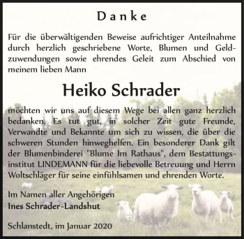 Traueranzeige von Heiko Schrader  von Magdeburger Volksstimme