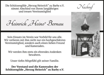 Traueranzeige von Heinrich 