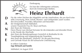 Traueranzeige von Heinz Ehrhardt  von Magdeburger Volksstimme