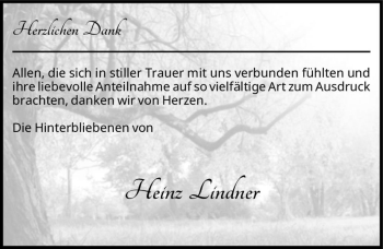 Traueranzeige von Heinz Lindner  von Magdeburger Volksstimme