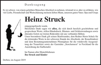 Traueranzeige von Heinz Struck  von Magdeburger Volksstimme