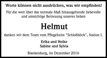 Traueranzeige von Helmut  von Magdeburger Volksstimme