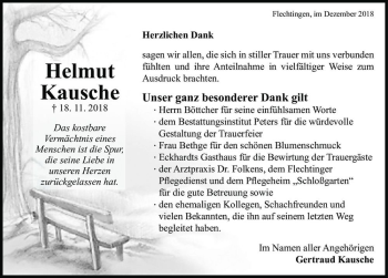 Traueranzeige von Helmut Kausche  von Magdeburger Volksstimme