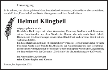 Traueranzeige von Helmut Klingbeil  von Magdeburger Volksstimme