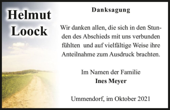 Traueranzeige von Helmut Loock  von Magdeburger Volksstimme