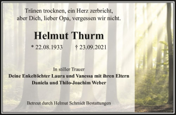 Traueranzeige von Helmut Thurm  von Magdeburger Volksstimme