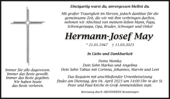 Traueranzeige von Hermann-Josef May  von Magdeburger Volksstimme