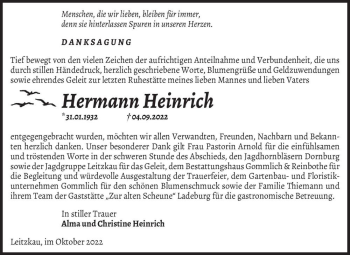 Traueranzeige von Hermann Heinrich  von Magdeburger Volksstimme