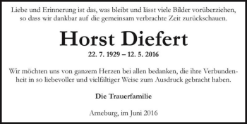 Traueranzeige von Horst Diefert  von Magdeburger Volksstimme