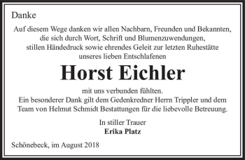 Traueranzeige von Horst Eichler  von Magdeburger Volksstimme