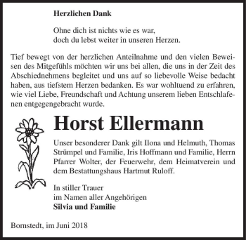 Traueranzeige von Horst Ellermann  von Magdeburger Volksstimme