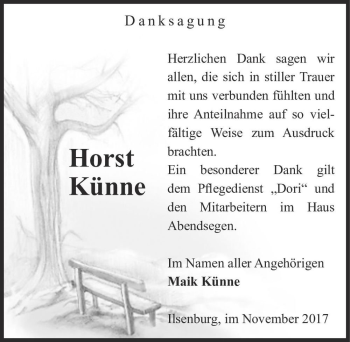 Traueranzeige von Horst Künne  von Magdeburger Volksstimme