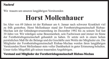 Traueranzeige von Horst Mollenhauer  von Magdeburger Volksstimme