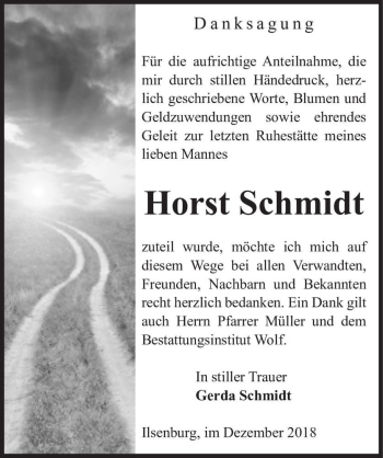 Traueranzeige von Horst Schmidt  von Magdeburger Volksstimme