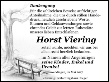 Traueranzeige von Horst Viering  von Magdeburger Volksstimme