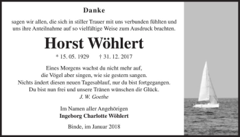 Traueranzeige von Horst Wöhlert  von Magdeburger Volksstimme
