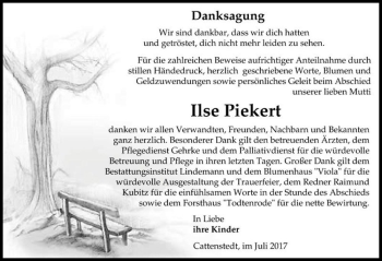Traueranzeige von Ilse Piekert  von Magdeburger Volksstimme