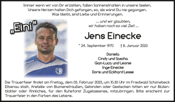 Traueranzeige von Jens 