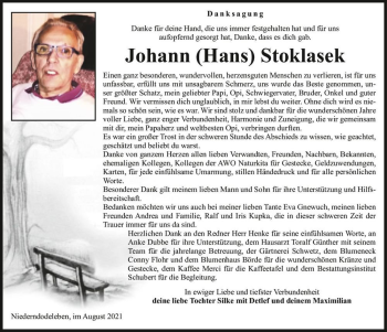 Traueranzeige von Johann 