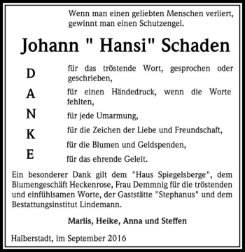 Traueranzeige von Johann 