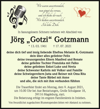Traueranzeige von Jörg 