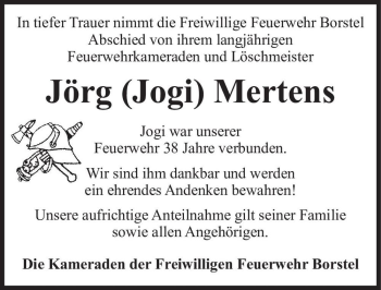 Traueranzeige von Jörg 