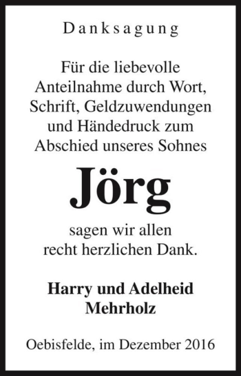 Traueranzeige von Jörg  von Magdeburger Volksstimme