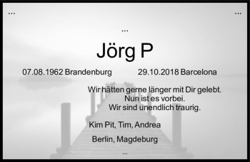 Traueranzeige von Jörg P  von Magdeburger Volksstimme