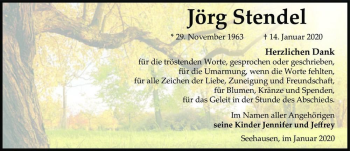 Traueranzeige von Jörg Stendel  von Magdeburger Volksstimme