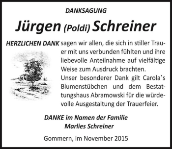 Traueranzeige von Jürgen 