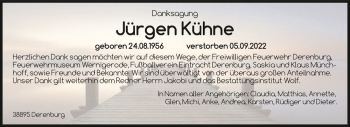 Traueranzeige von Jürgen Kühne  von Magdeburger Volksstimme