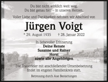 Traueranzeige von Jürgen Voigt  von Magdeburger Volksstimme