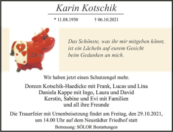 Traueranzeige von Karin Kotschik  von Magdeburger Volksstimme